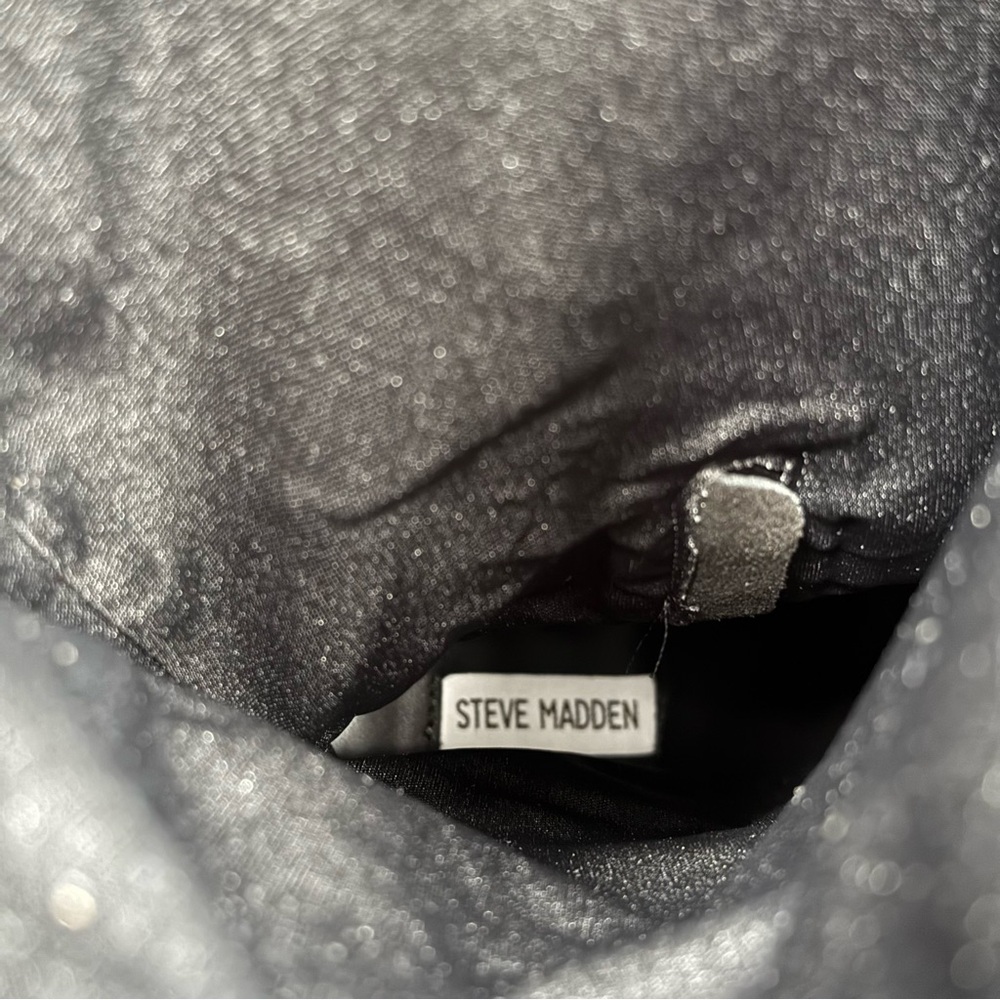 Steve Madden Evey Black Suede Pointy Toe Heeled Tall Boot 7 1/2 M - Picture 13 of 15